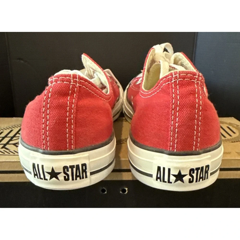 Converse All Star Chuck Taylor Womens 10 Mens 8 Canvas Low Top Red Sneakers NEW - Picture 4 of 11